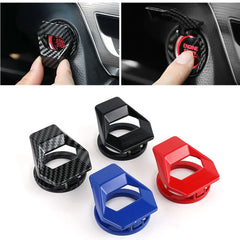 STONEGO Lambo Style For Stonego Car Engine Start Stop Push Button Switch Cover Carbon Fiber Interior Decor Trim Sticker